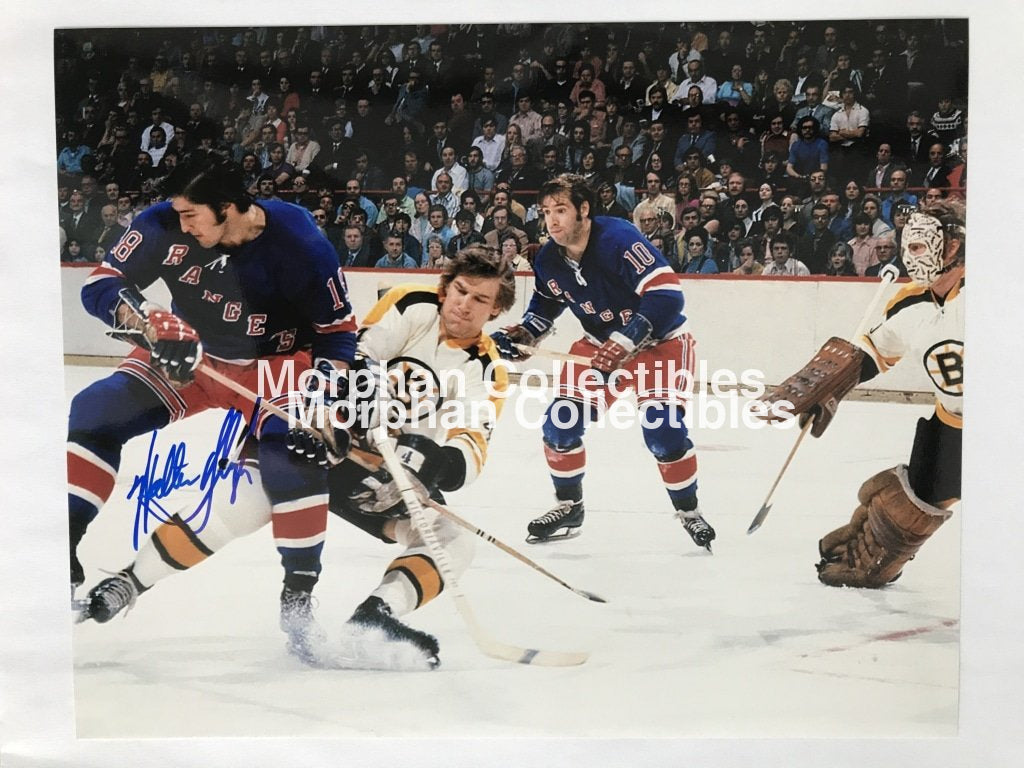 Walt Tkaczuk - Autographed 8X10 Photo New York Rangers W/orr
