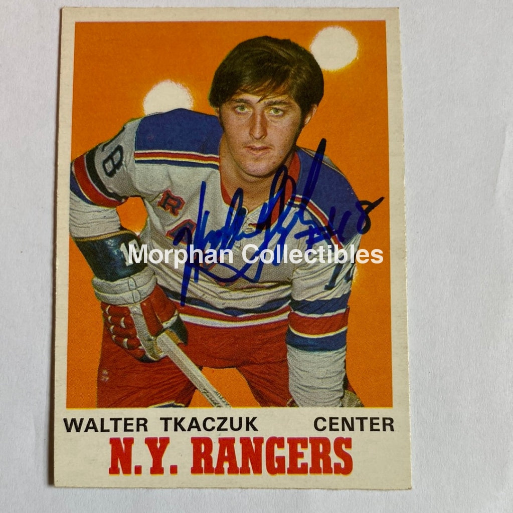 Walt Tkaczuk - Autographed Card 1970-71 Opc