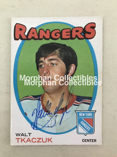 Walt Tkaczuk - Autographed Card 1971-72 Opc #1