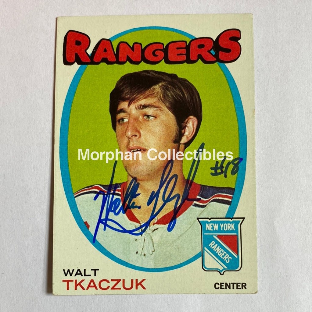 Walt Tkaczuk - Autographed Card 1971-72 Topps