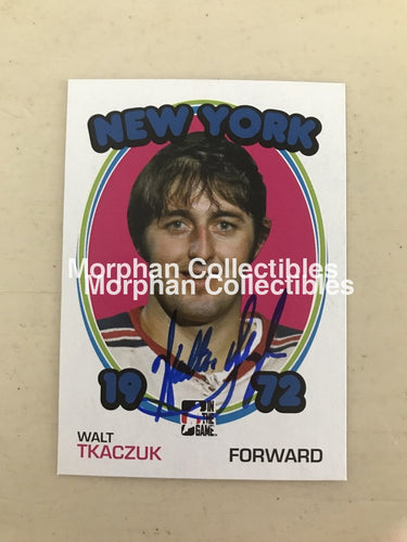Walt Tkaczuk - Opc Hockey Cards Plus (Extra Fine And Blue Sharpie) 1972 Itg #1 Card