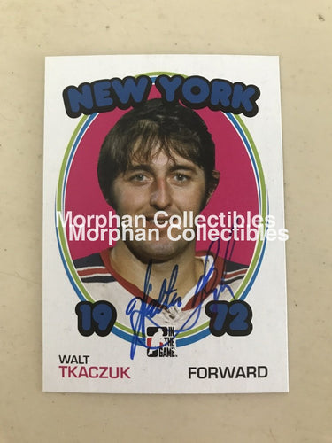 Walt Tkaczuk - Opc Hockey Cards Plus (Extra Fine And Blue Sharpie) 1972 Itg #3 Card