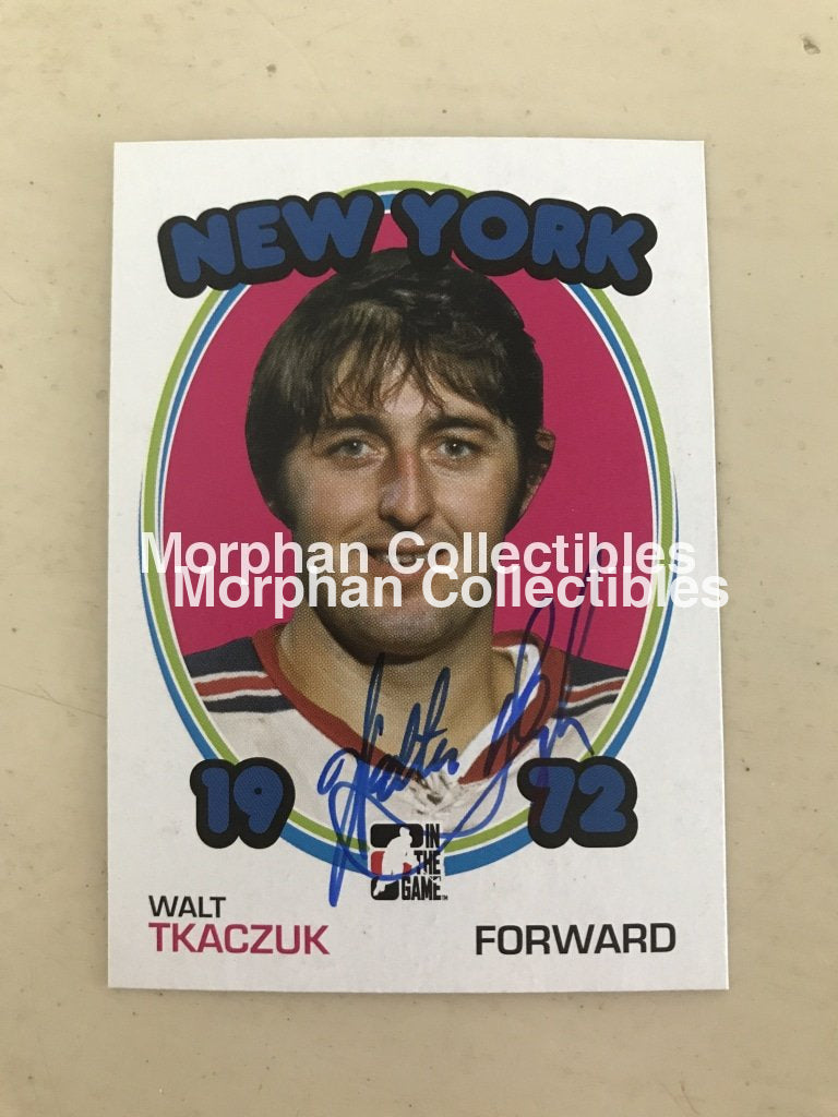Walt Tkaczuk - Opc Hockey Cards Plus (Extra Fine And Blue Sharpie) 1972 Itg #3 Card