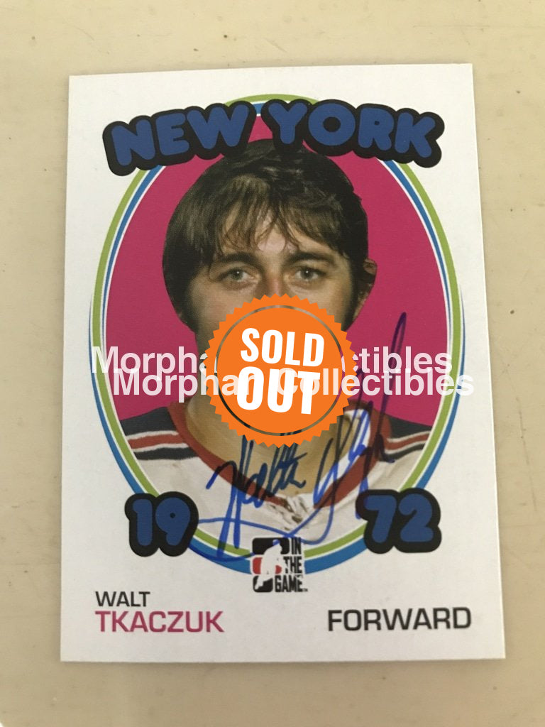 Walt Tkaczuk - Opc Hockey Cards Plus (Extra Fine And Blue Sharpie) 1972 Itg #4 Card
