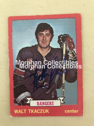 Walt Tkaczuk - Autographed Card 1973-74 Opc #1