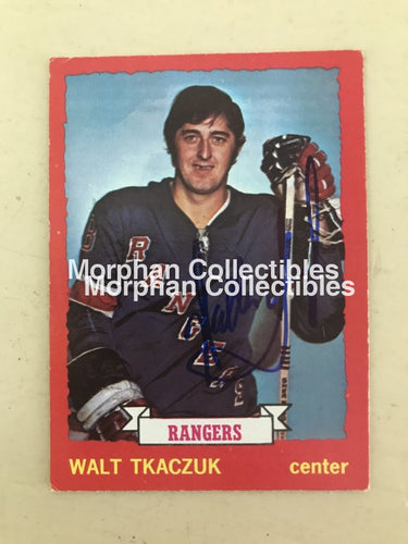 Walt Tkaczuk - Autographed Card 1973-74 Opc #2