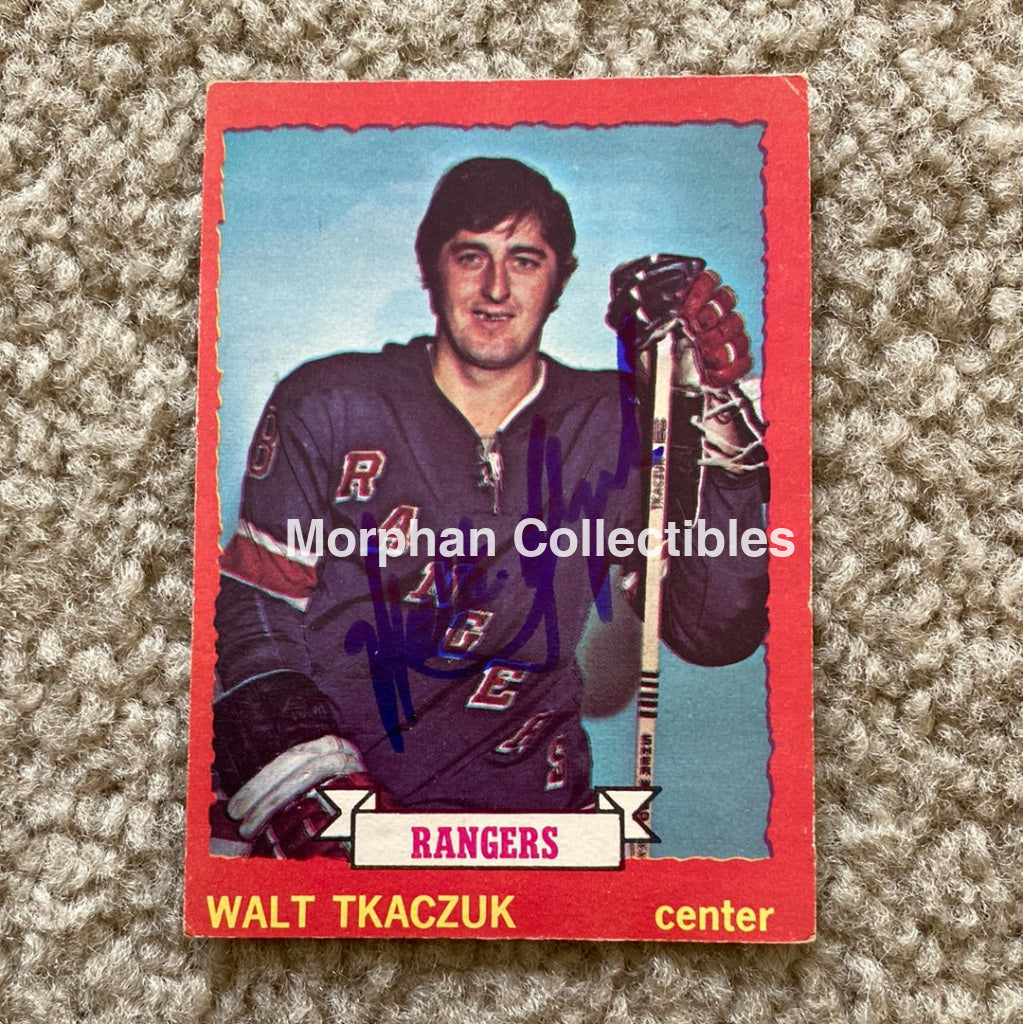 Walt Tkaczuk - Autographed Card 1973 - 74 Opc