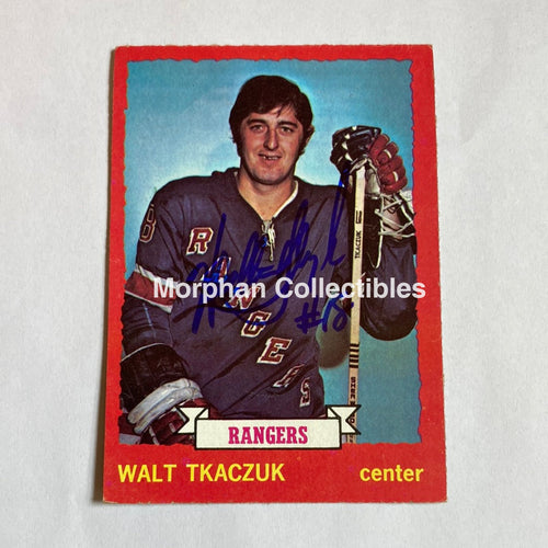 Walt Tkaczuk - Autographed Card 1973-74 Topps