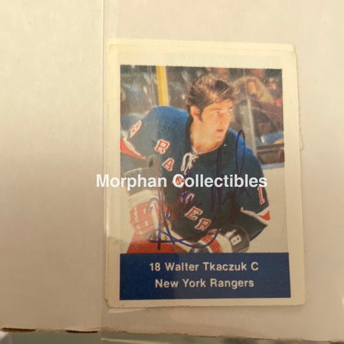 Walt Tkaczuk - Autographed Card 1974-75 Loblaws #1