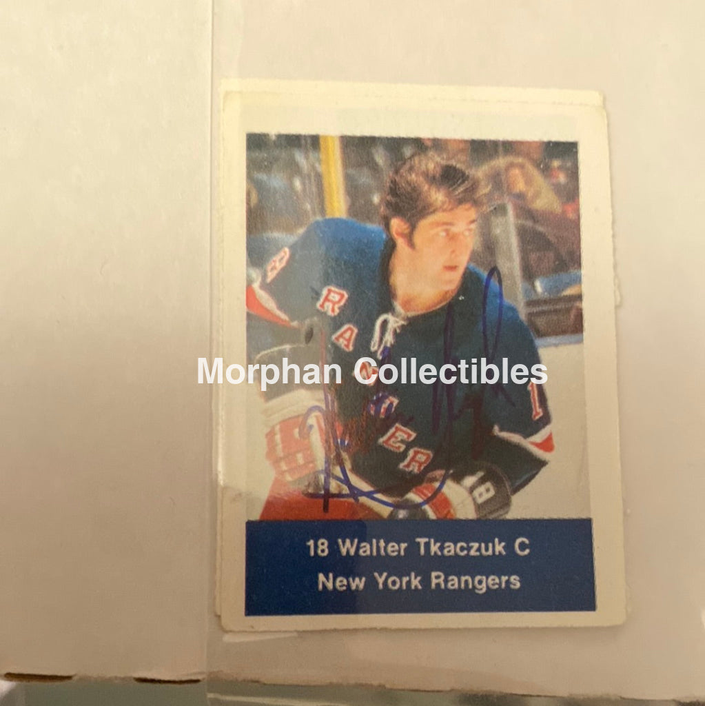 Walt Tkaczuk - Autographed Card 1974-75 Loblaws #1