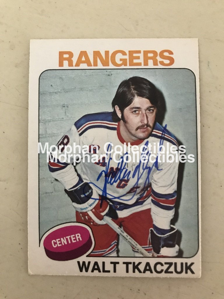 Walt Tkaczuk - Autographed Card 1975-76 Opc #1