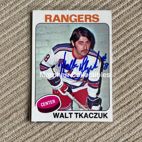 Walt Tkaczuk - Autographed Card 1975-76 Topps