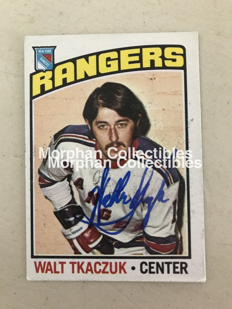 Walt Tkaczuk - Autographed Card 1976-77 Opc #1