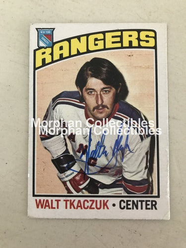 Walt Tkaczuk - Autographed Card 1976-77 Opc #3