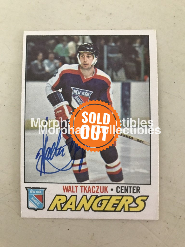 Walt Tkaczuk - Autographed Card 1977-78 Opc #1