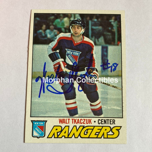 Walt Tkaczuk - Autographed Card 1977-78 Topps