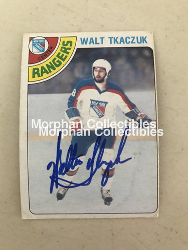 Walt Tkaczuk - Autographed Card 1978-79 Opc #1