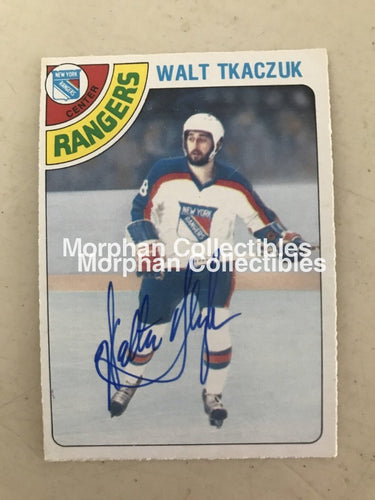 Walt Tkaczuk - Autographed Card 1978-79 Opc #3