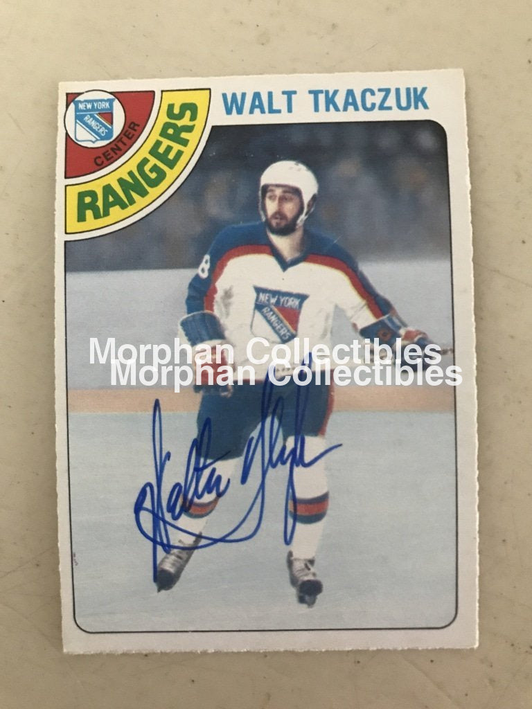 Walt Tkaczuk - Autographed Card 1978-79 Opc #3