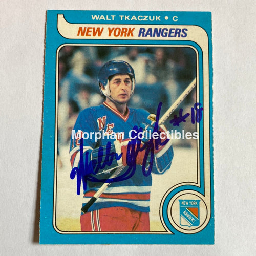 Walt Tkaczuk - Autographed Card 1979-80 Opc