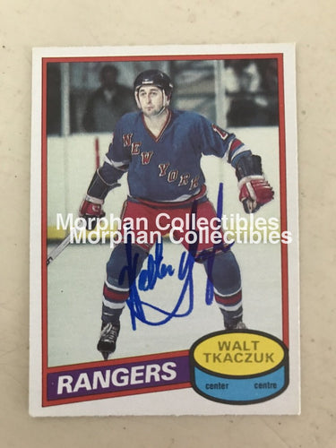 Walt Tkaczuk - Autographed Card 1980-81 Opc #1