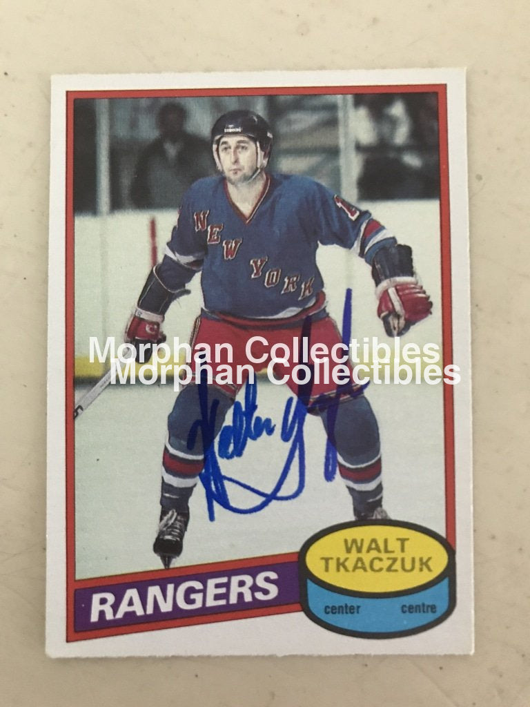 Walt Tkaczuk - Autographed Card 1980-81 Opc #1