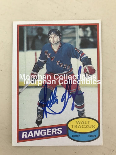Walt Tkaczuk - Autographed Card 1980-81 Opc #2