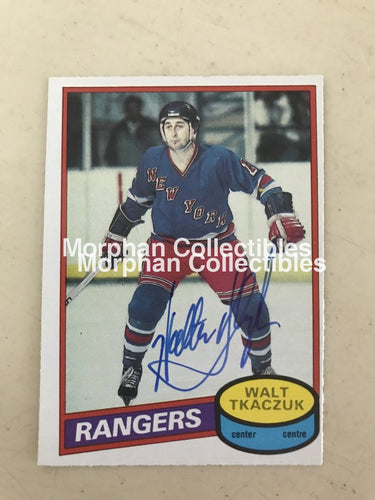 Walt Tkaczuk - Autographed Card 1980-81 Opc #3