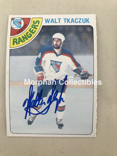 Additional Walt Tkaczuk Signed Cards Opc 1978-79 Card