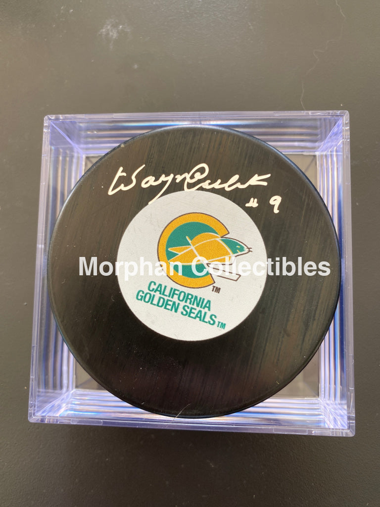 Wayne Carleton - Autographed California Seals Puck