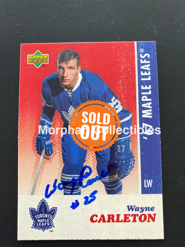 Wayne Carleton - Autographed Card 2007 Upper Deck