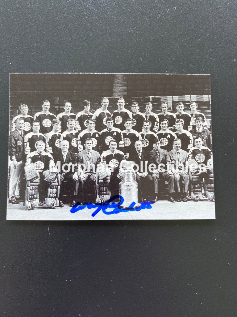 Wayne Carleton - Autographed Card Hof Stanley Cup