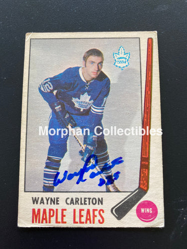 Wayne Carleton - Autographed Card Opc 1969/70