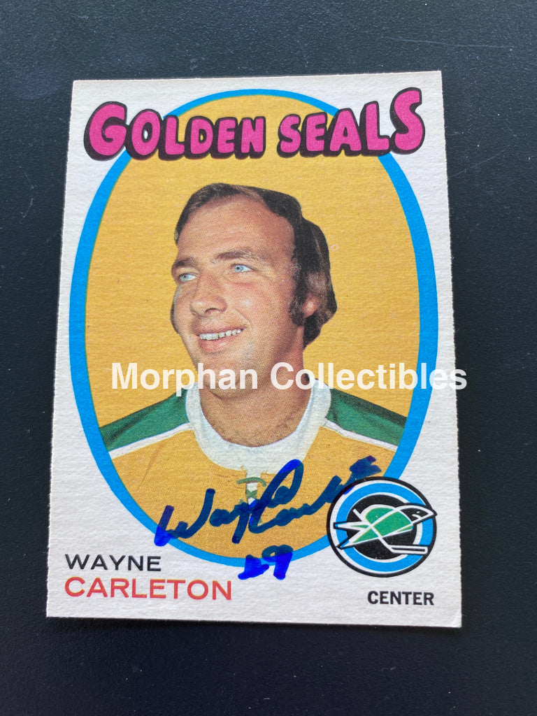 Wayne Carleton - Autographed Card Opc 1971/72