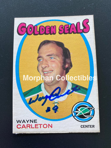 Wayne Carleton - Autographed Card Opc 1971/72