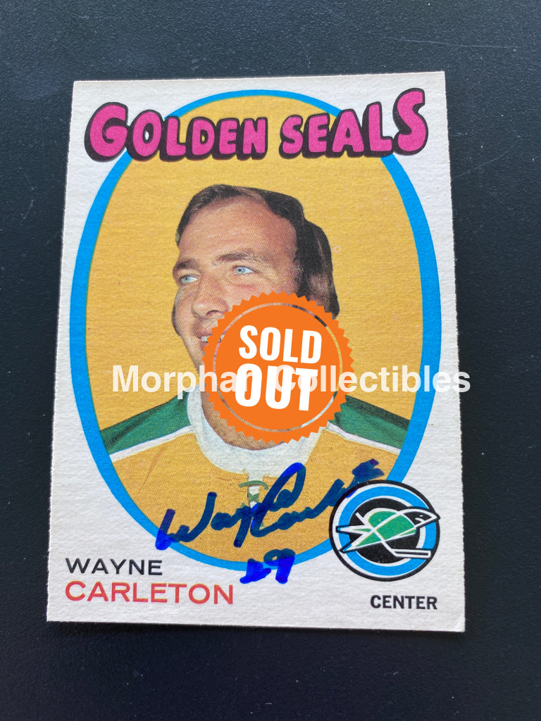 Wayne Carleton - Autographed Card Opc 1971/72