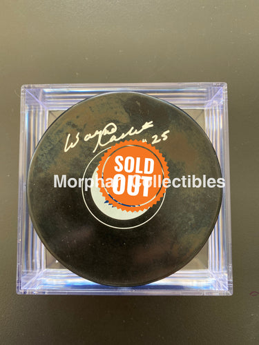 Wayne Carleton - Autographed Toronto Maple Leafs Puck