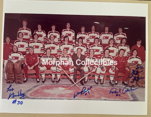 Wayne Carleton/Les Binkley/Michael Amodeo/Gilles Gratton - Autographed Photo - Ottawa WHA Team 8x10 Photo Photo