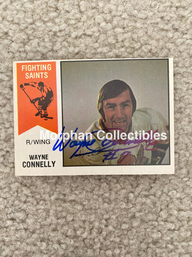 Wayne Connelly - Autographed Card 1974/75 Opc Wha