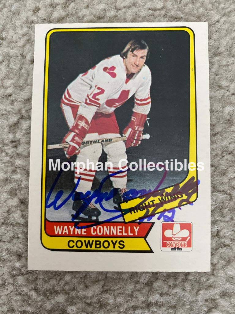 Wayne Connelly - Autographed Card 1976/77 Opc Wha