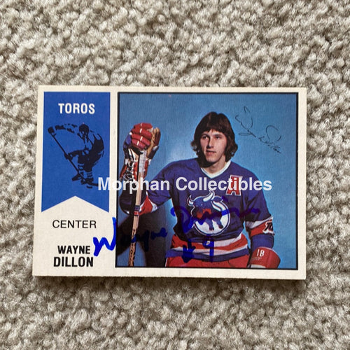 Wayne Dillon - Autographed Card 1974 - 75 Wha Opc