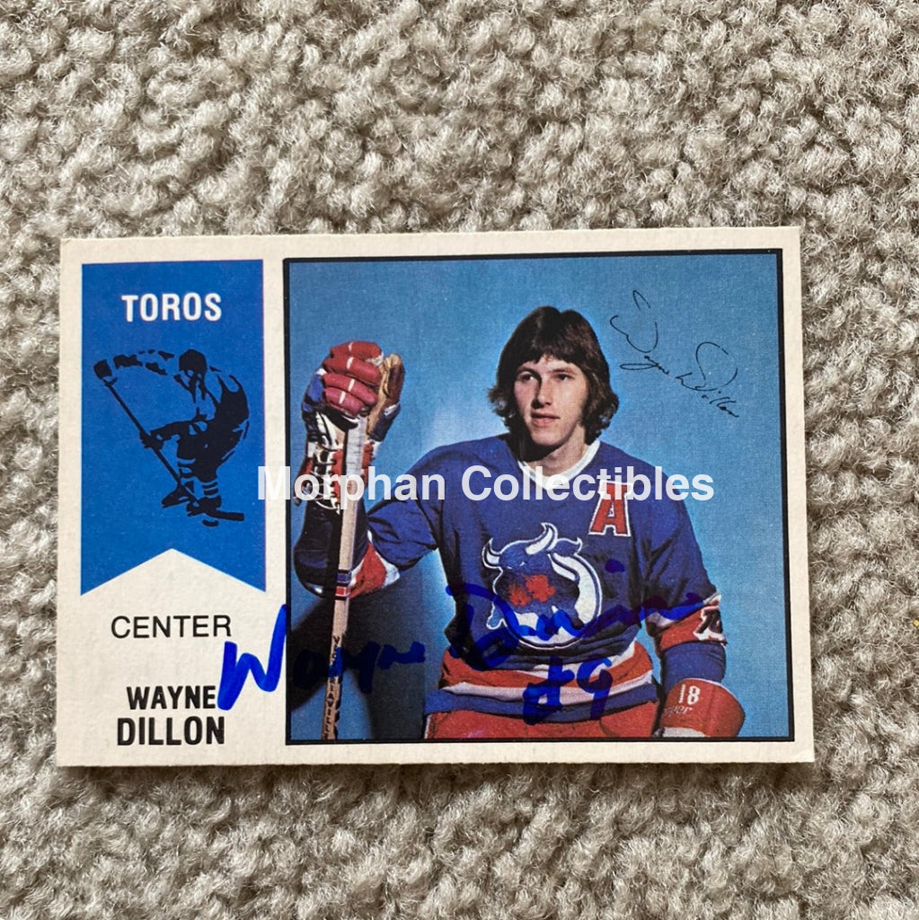 Wayne Dillon - Autographed Card 1974 - 75 Wha Opc