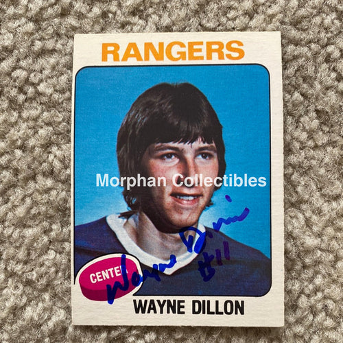 Wayne Dillon - Autographed Card 1975 - 76 Opc