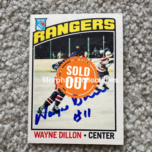 Wayne Dillon - Autographed Card 1976 - 77 Opc