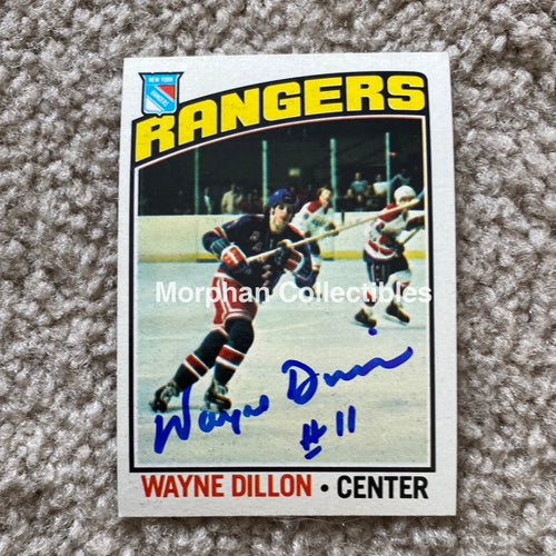 Wayne Dillon - Autographed Card 1976 - 77 Topps