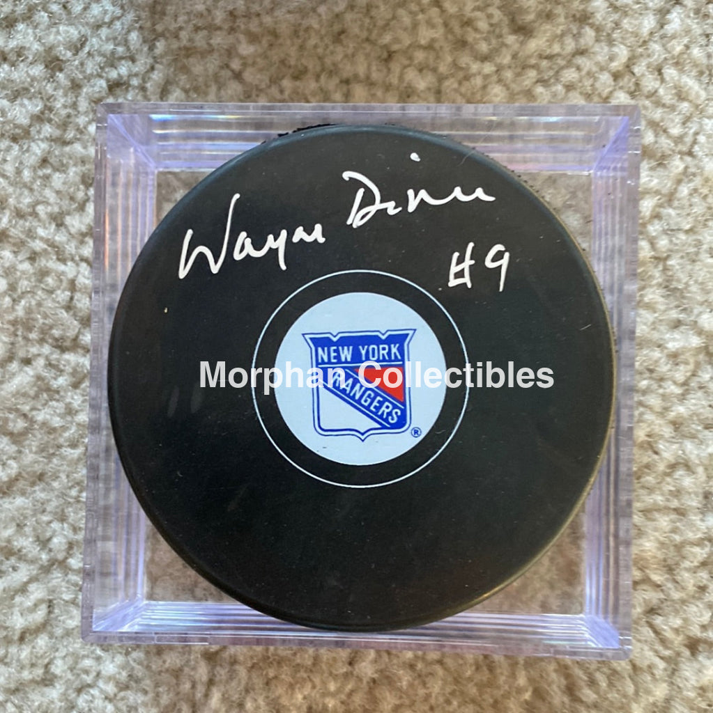 Wayne Dillon - Autographed Puck New York Rangers