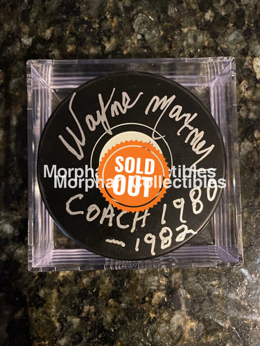 Wayne Maxner - Autographed Pucks Detroit Puck #1