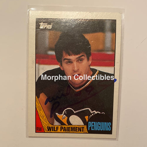 Wilf Paiement Autographed Card - 1987/88 Topps