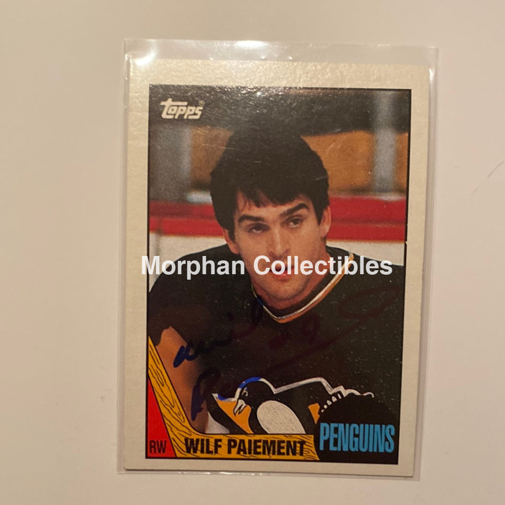 Wilf Paiement Autographed Card - 1987/88 Topps