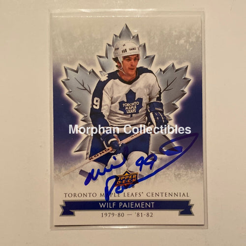 Wilf Paiement Autographed Card - Leaf Centennial #63